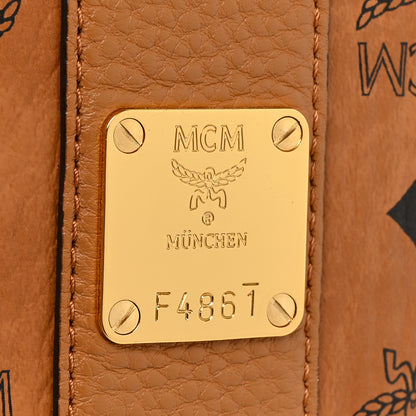 MCM Visetos Medium Liz Reversible Shopper Tote Cognac 12 of 22