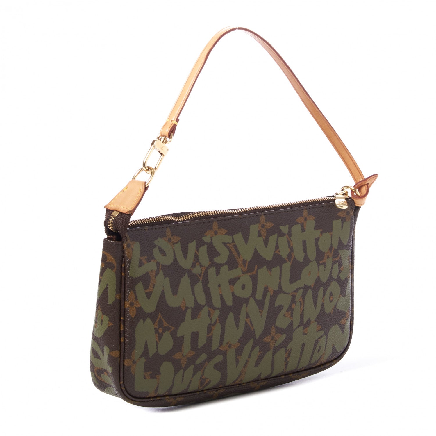 Louis Vuitton Monogram Graffiti Pochette Accessories Kaki 3 of 17