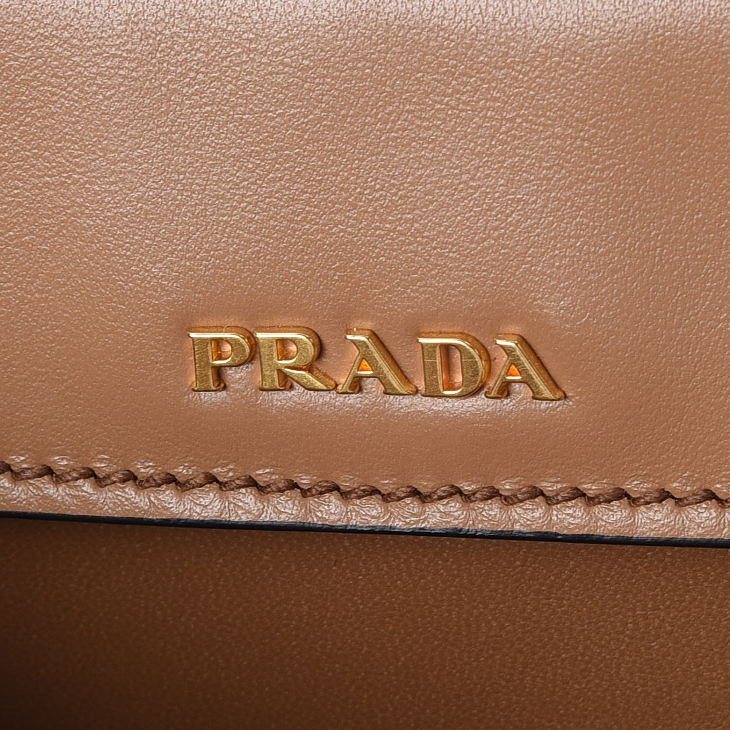 Prada City Calf Quilted Large Double Bag Caramel 7 of 12