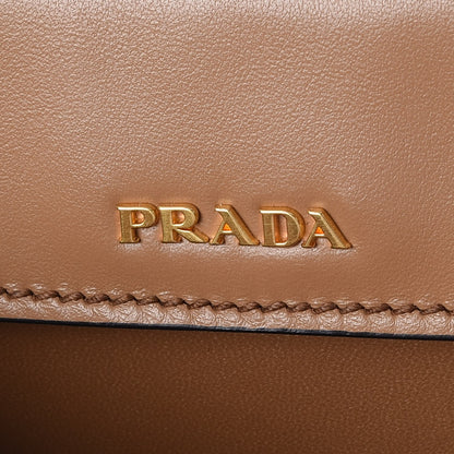 Prada City Calf Quilted Large Double Bag Caramel 7 of 12