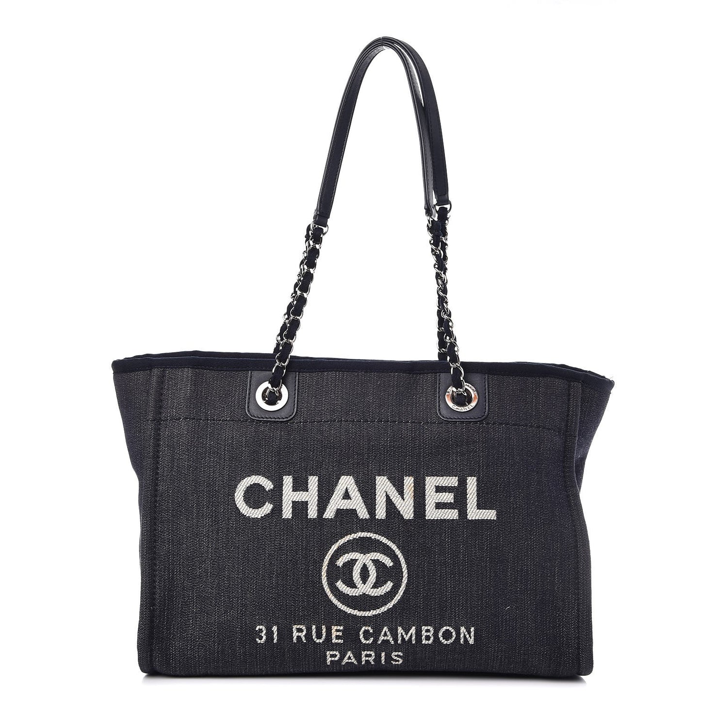 Canvas Small Deauville Tote Dark Blue