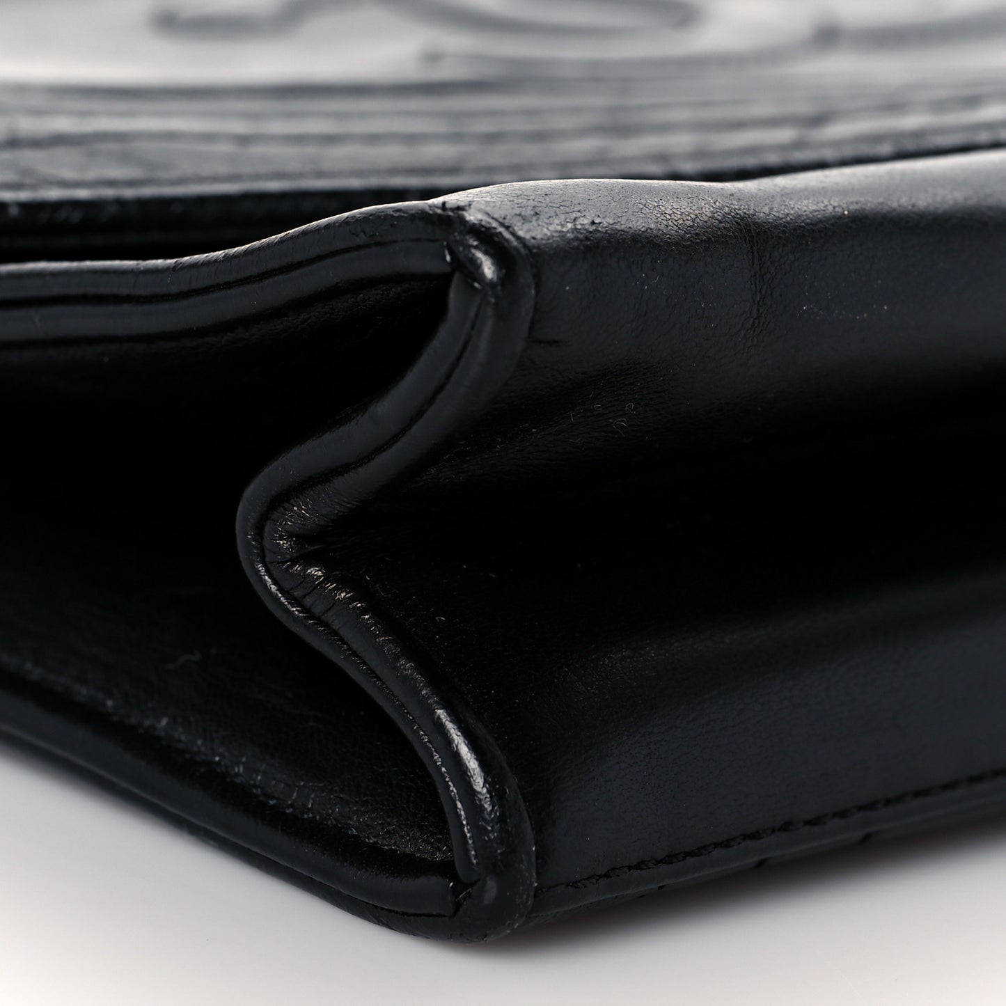 Lambskin CC Envelope Single Flap Black