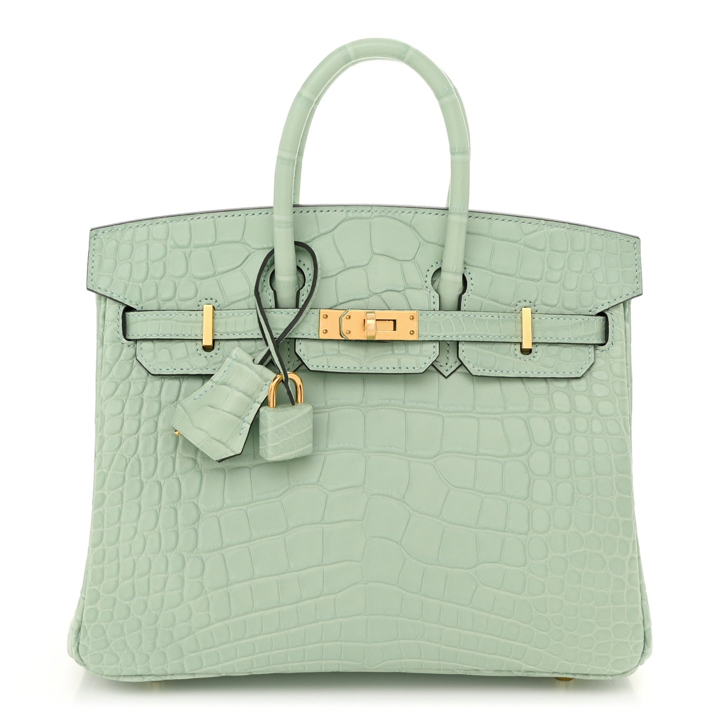 Matte Alligator Birkin 25 Vert D'eau