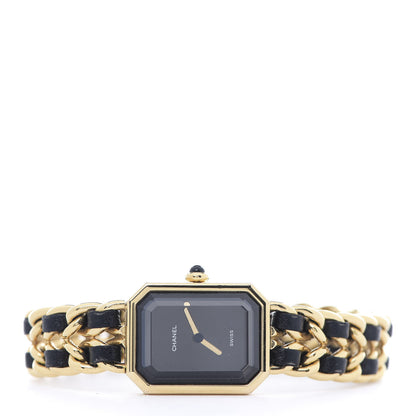 Chanel Stainless Steel Lambskin 20mm Chain Premiere Quartz Watch Gold XL 3 of 5