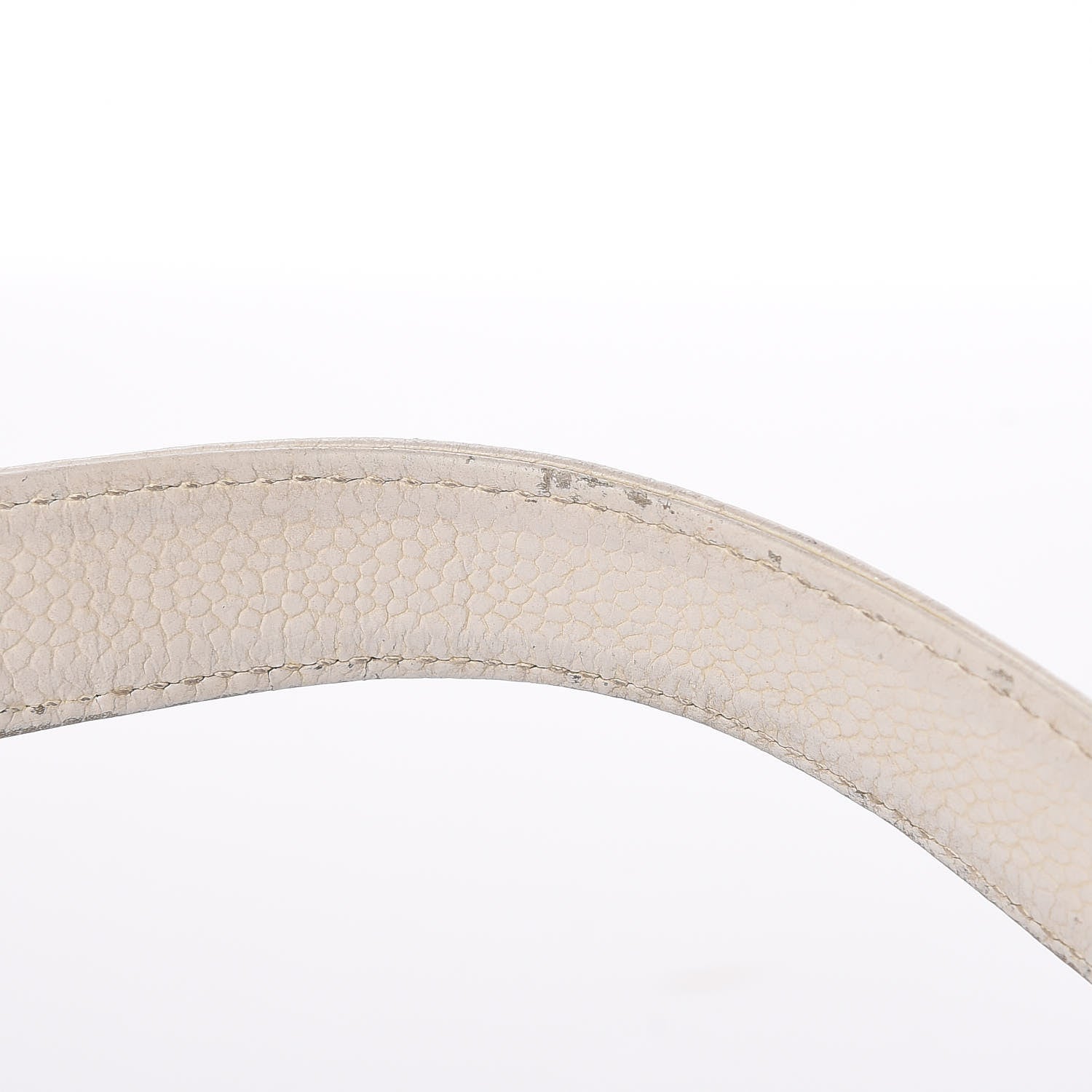 Chanel Caviar Square Stitched Bowler White 11 of 11