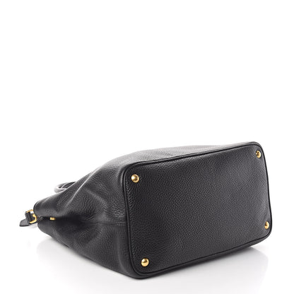 Prada Vitello Daino Tote Black 4 of 9