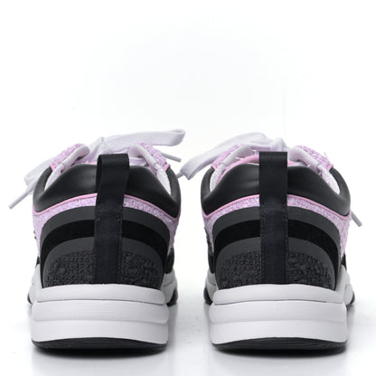 Chanel Tweed Suede Calfskin CC Sneakers 40 Gray Pink 8 of 17