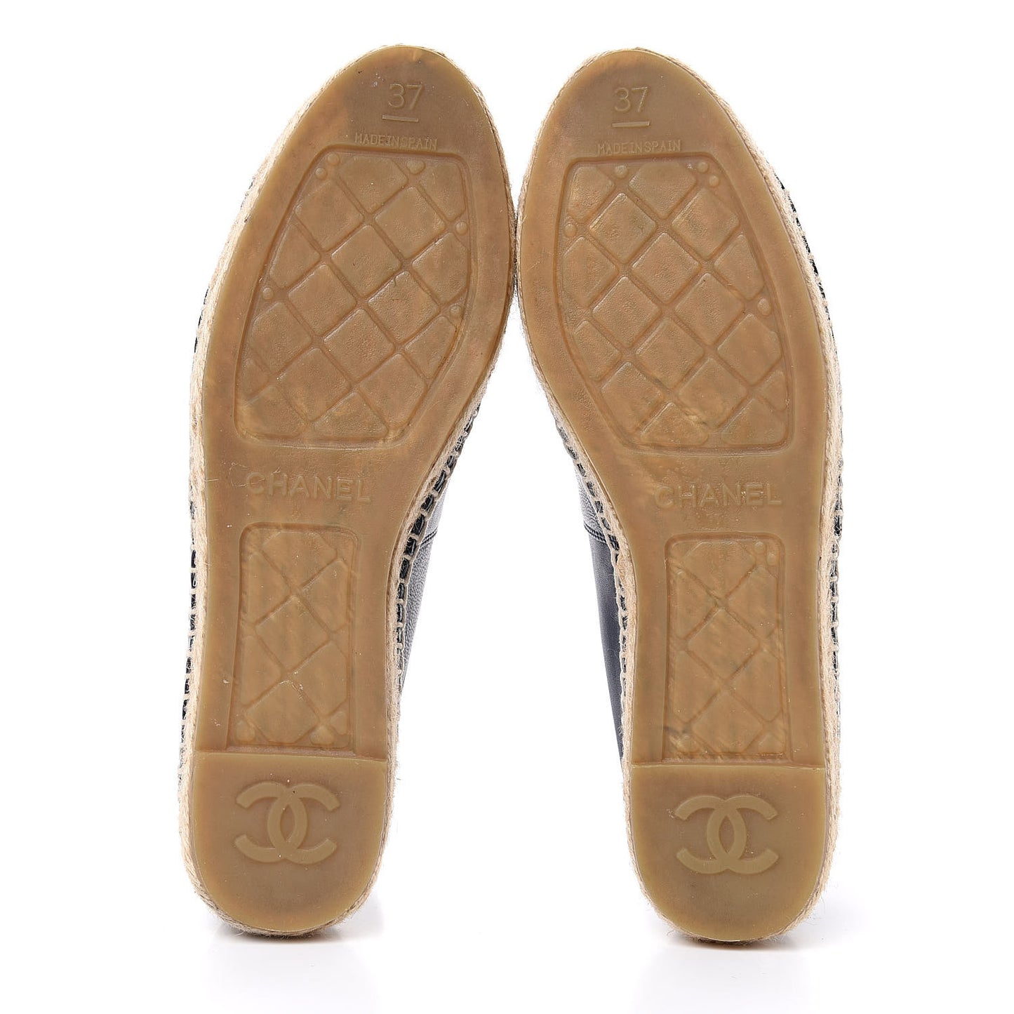 Lambskin CC Espadrilles 37 Navy Black