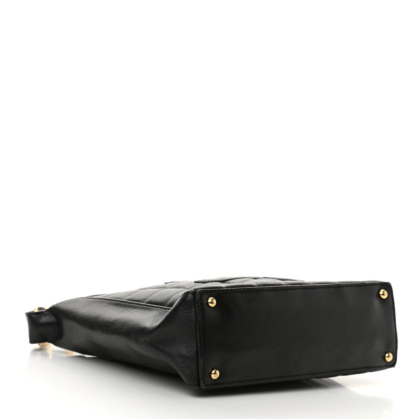 Lambskin Quilted Small Chocolate Bar Shoulder Bag Black