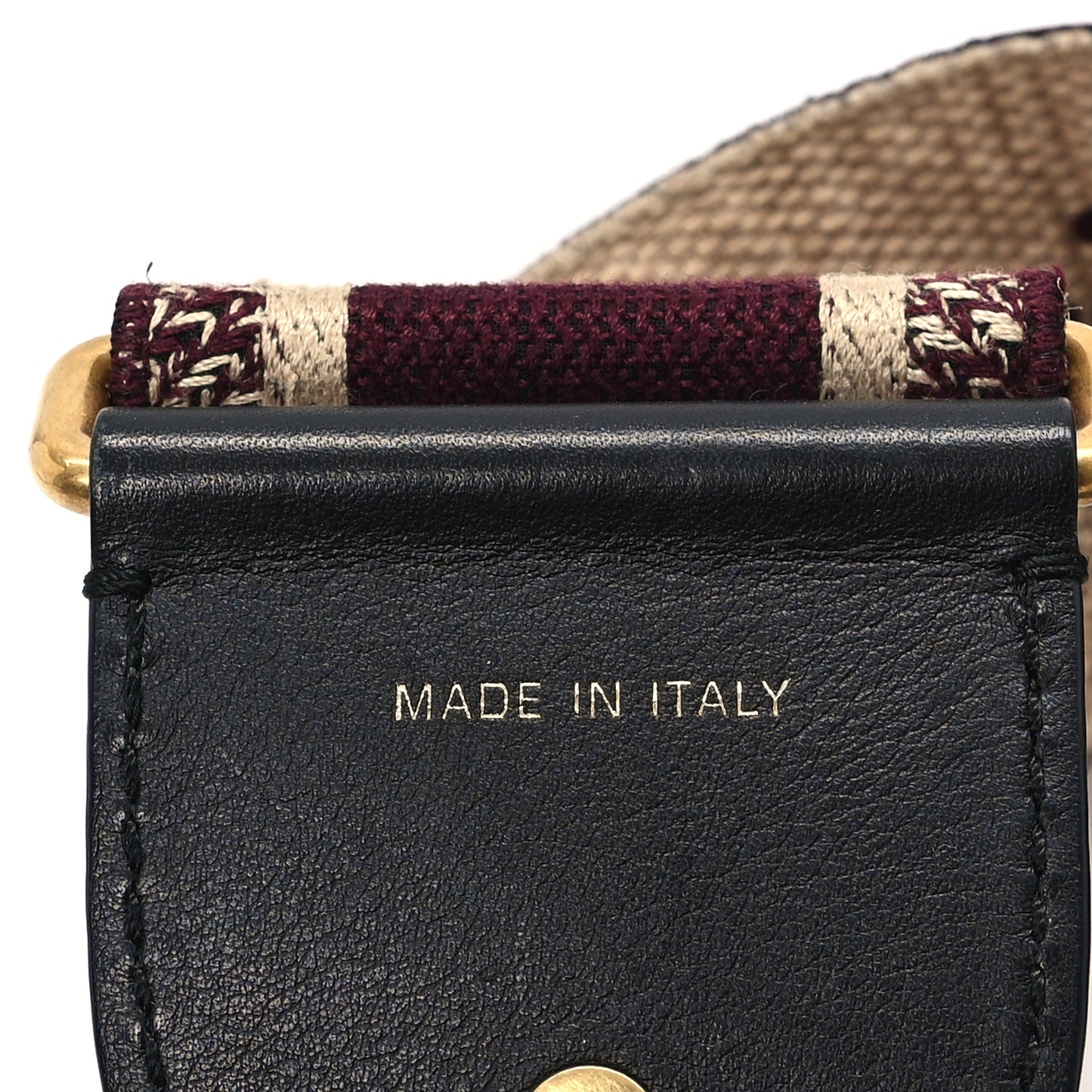Canvas Embroidered Shoulder Strap Burgundy