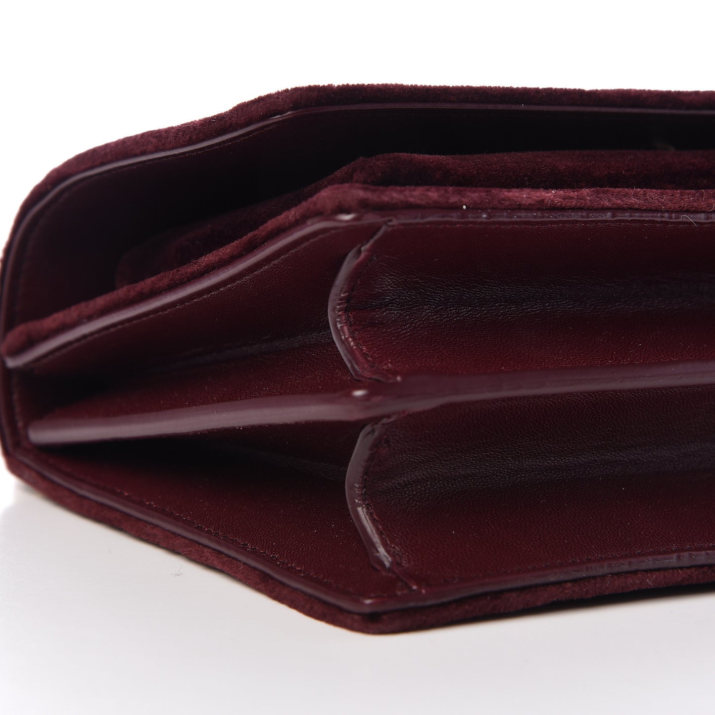 Velvet Small Monogram Sunset Burgundy