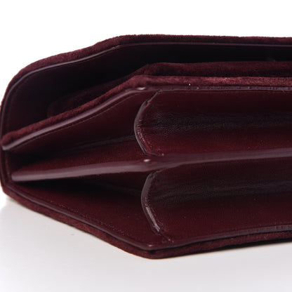 Saint Laurent Velvet Small Monogram Sunset Burgundy 8 of 9