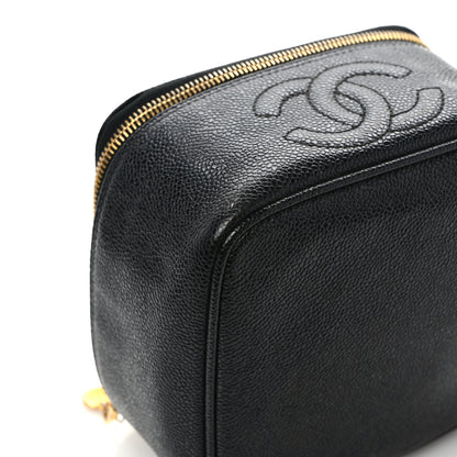 Chanel Caviar Vanity Cosmetic Case Black 8 of 9