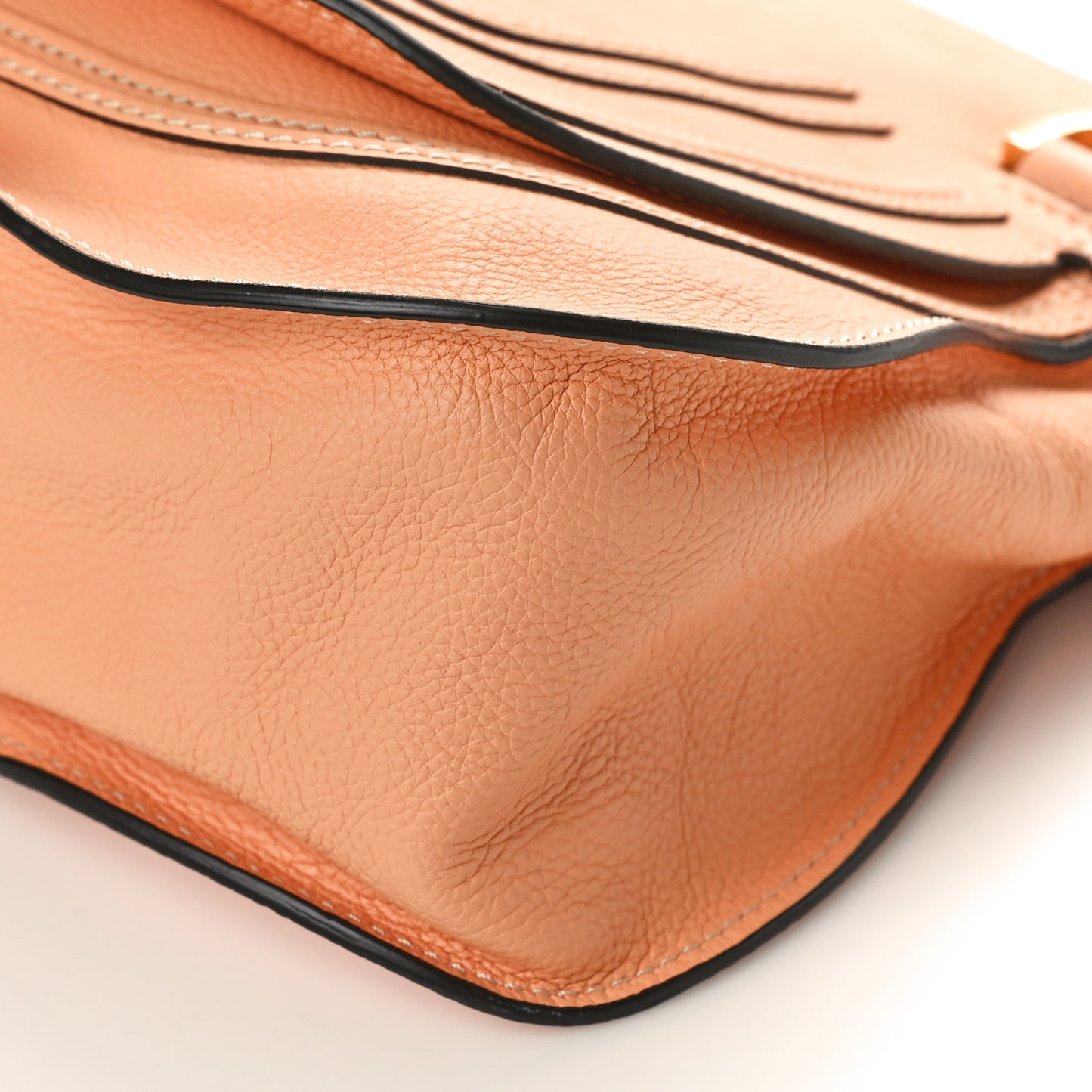 Calfskin Medium Marcie Satchel Terracotta Pink