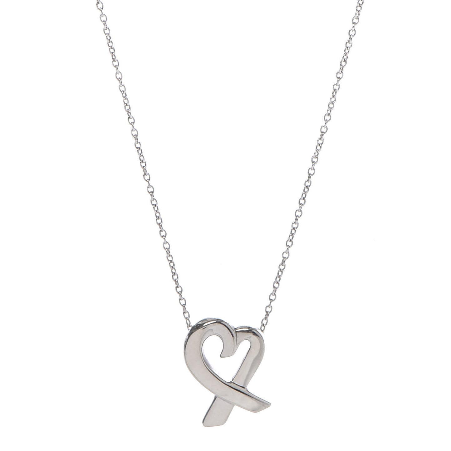 Sterling Silver Small Paloma Picasso Loving Heart Pendant Necklace