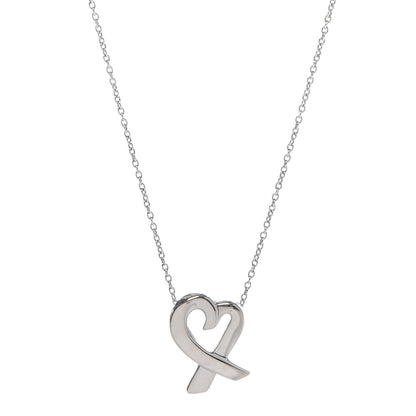 Tiffany Sterling Silver Small Paloma Picasso Loving Heart Pendant Necklace 4 of 7