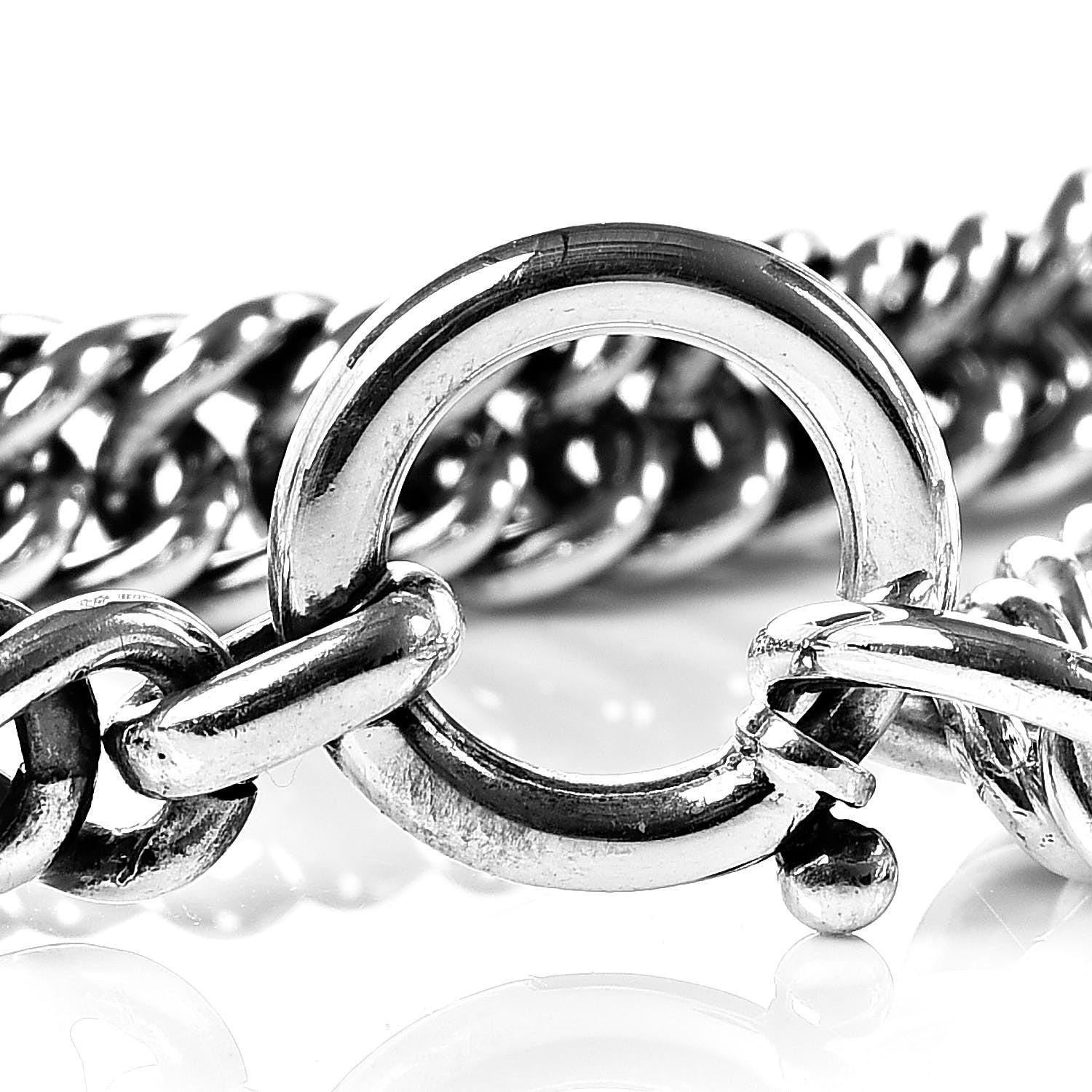 Gucci Sterling Silver Round Flora Chain Bracelet 4 of 5