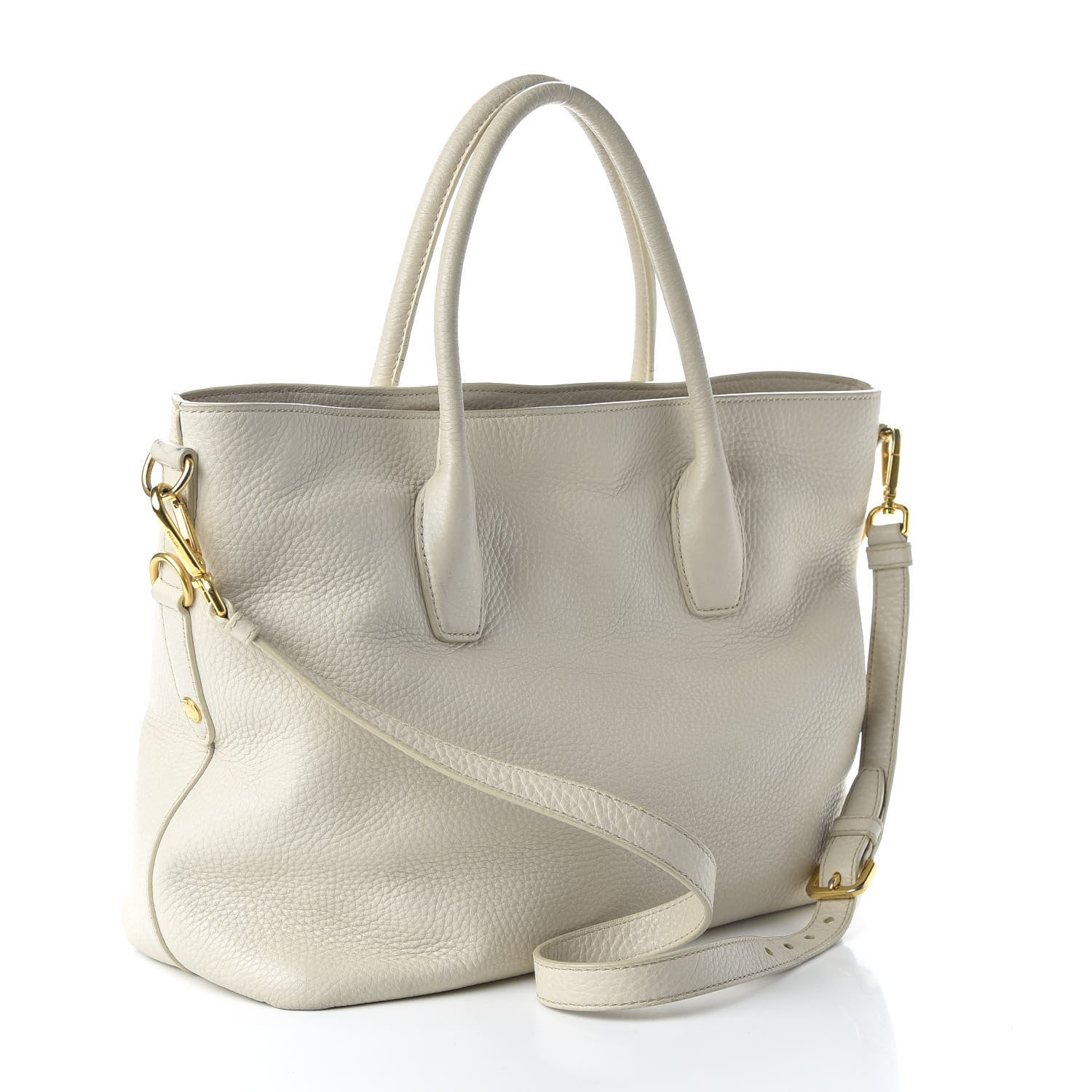 Prada Vitello Daino Tote Talco 4 of 11