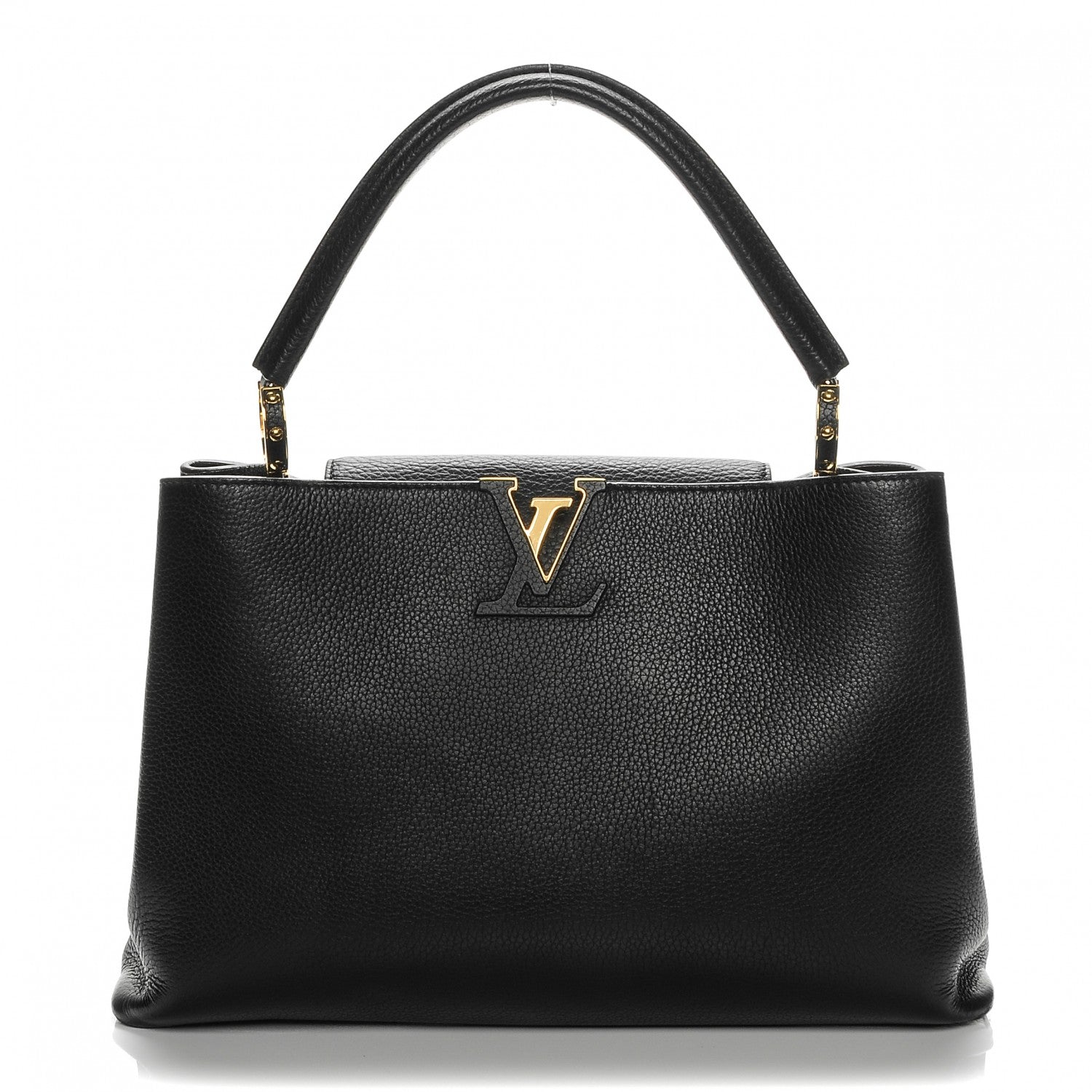Louis Vuitton Taurillon Capucines MM Black 1 of 6