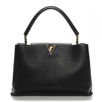 Louis Vuitton Taurillon Capucines MM Black 1 of 6