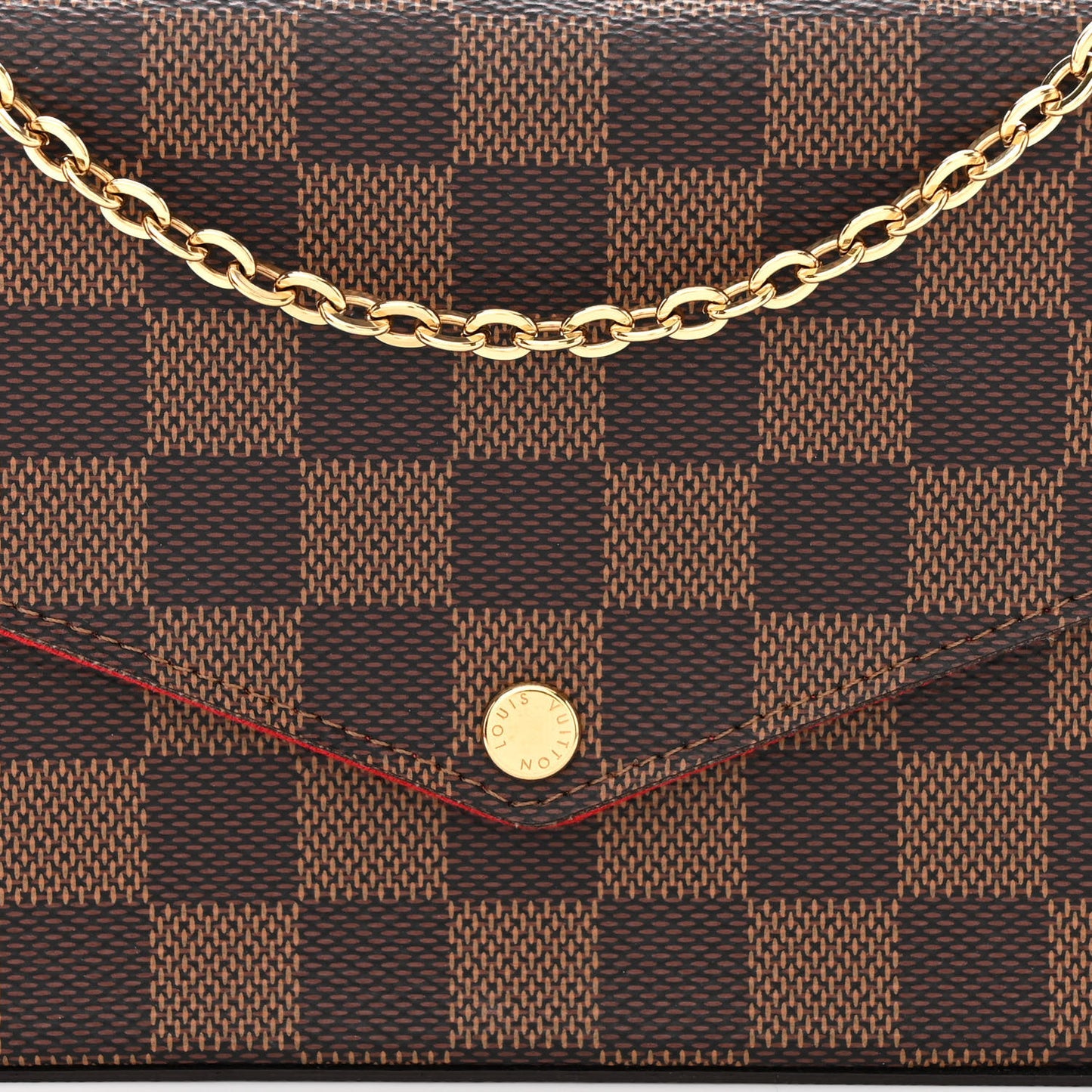 Damier Ebene Pochette Felicie Chain Wallet