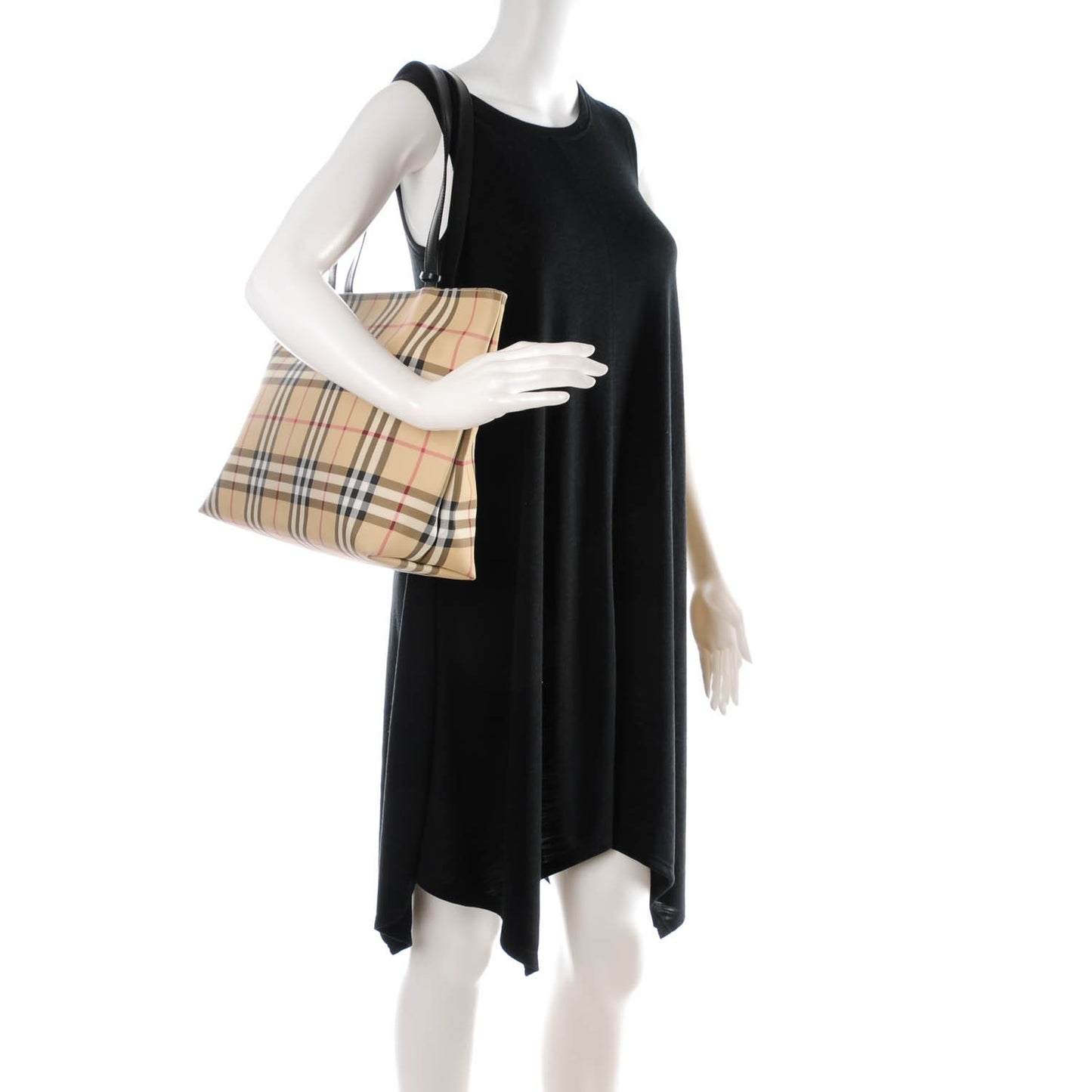 House Check Medium Tote Black