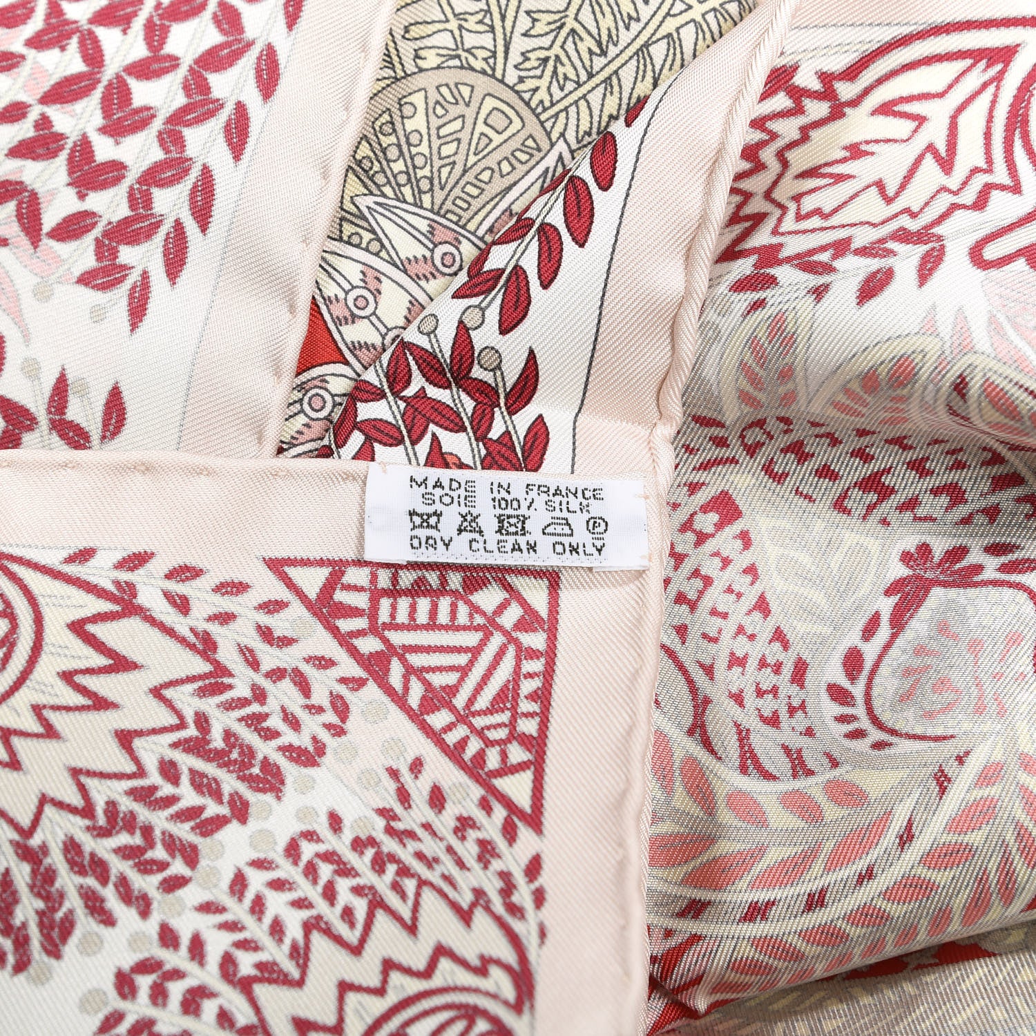 Hermes Silk Maitres De La Foret Scarf 90 Vieux Rose 3 of 3