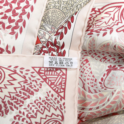 Hermes Silk Maitres De La Foret Scarf 90 Vieux Rose 3 of 3