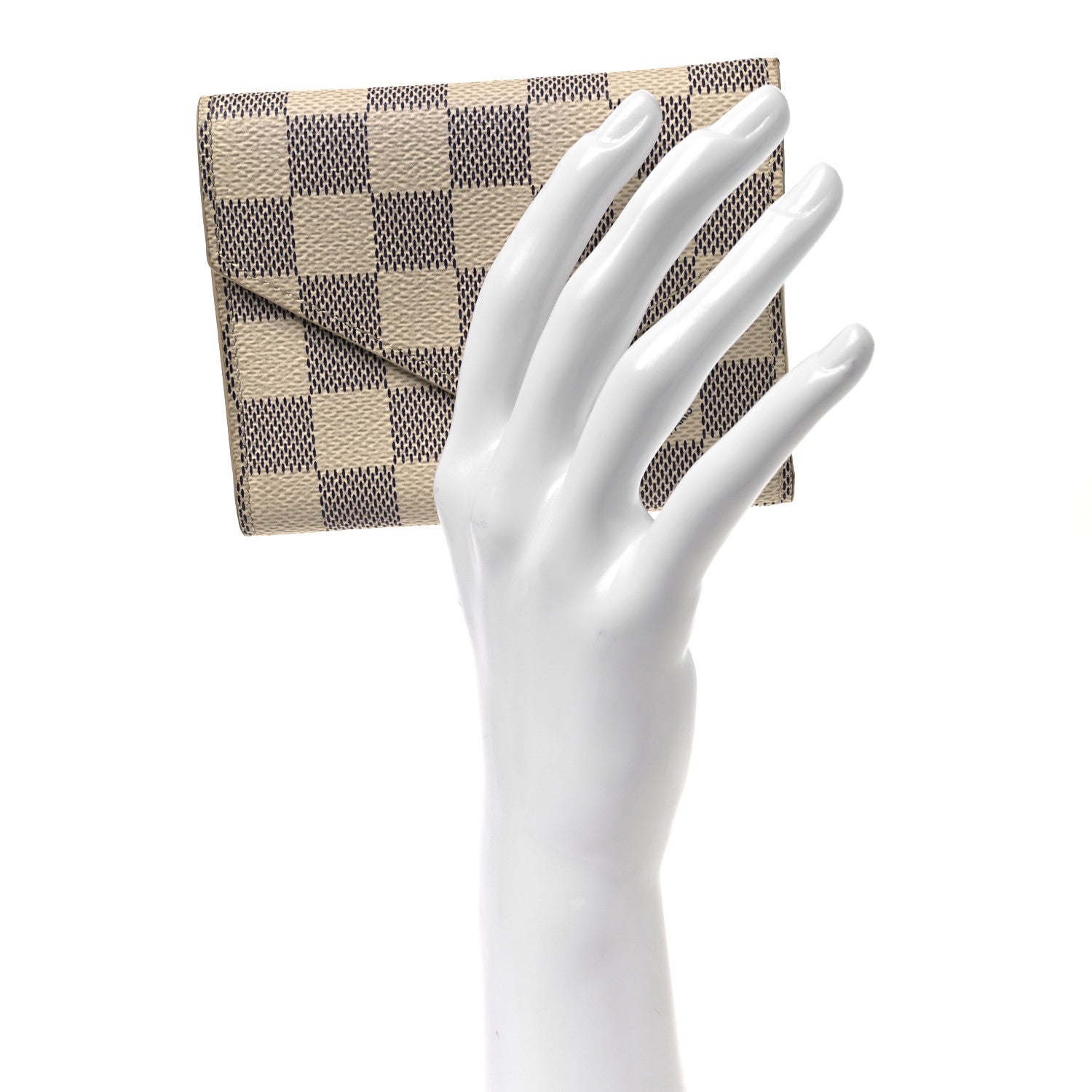 Louis Vuitton Damier Azur Victorine Wallet Rose Ballerine 2 of 7