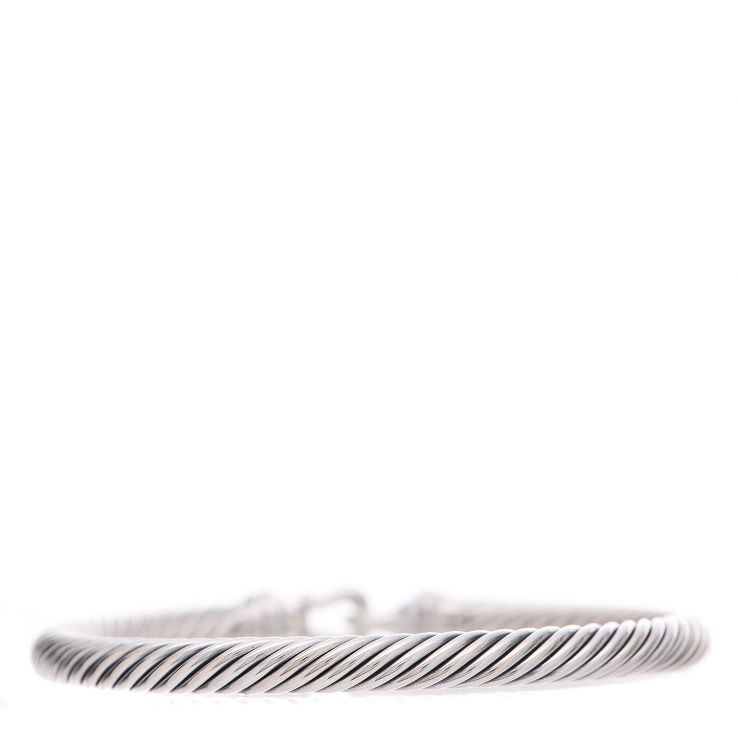 Sterling Silver 18K Yellow Gold 5mm Cable Classic Buckle Bracelet