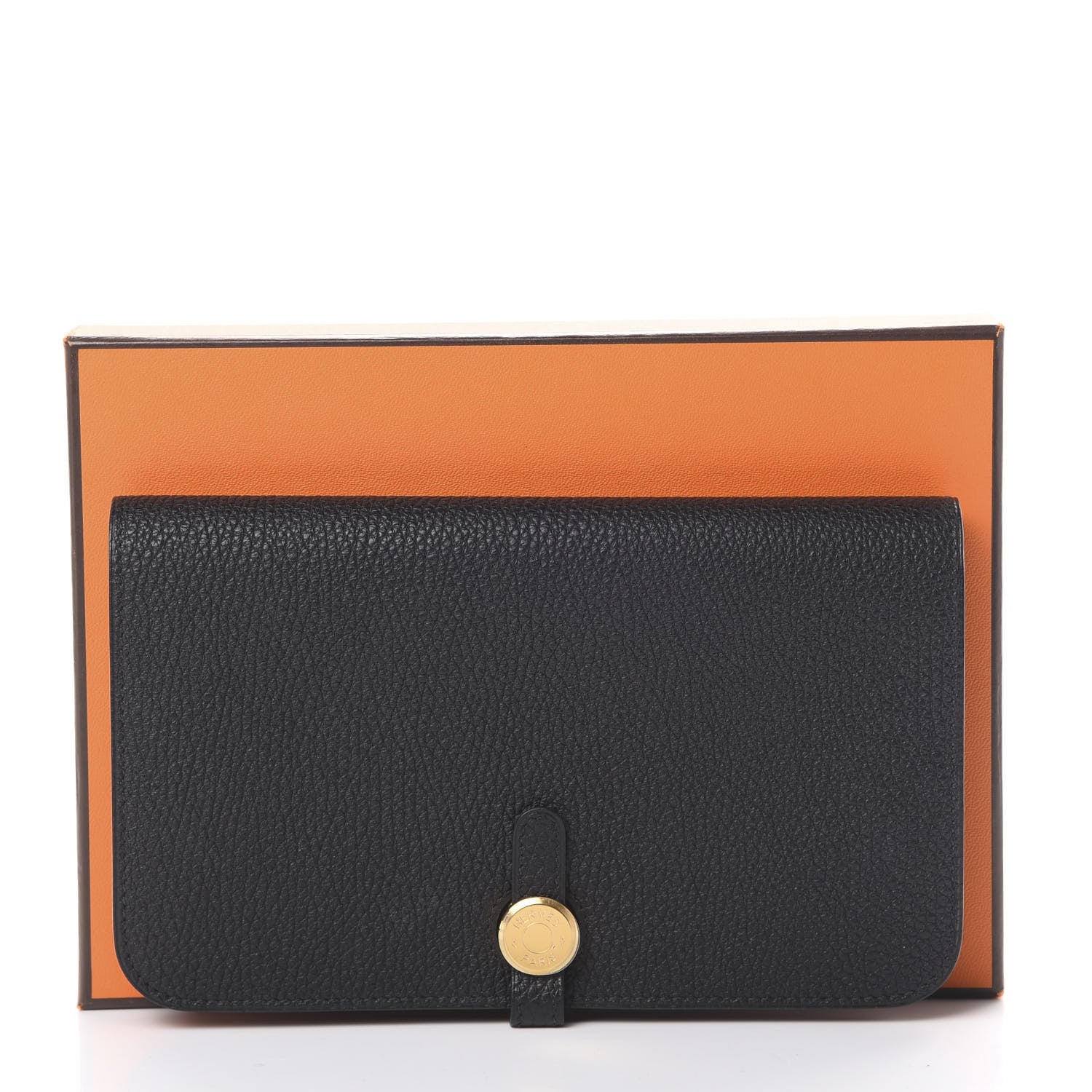 Hermes Togo Dogon Duo Wallet Black 10 of 10