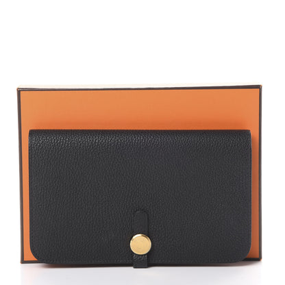Hermes Togo Dogon Duo Wallet Black 10 of 10