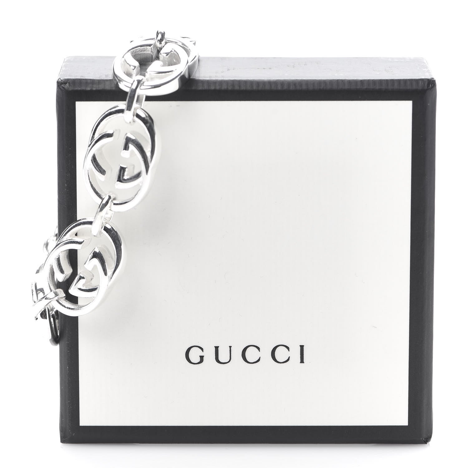 Gucci Sterling Silver Britt G Link Bracelet 7 of 7