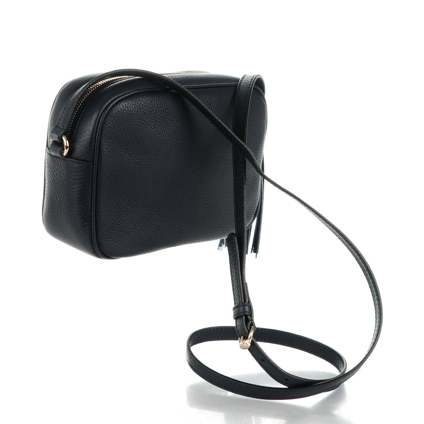Pebbled Calfskin Small Soho Disco Bag Blue