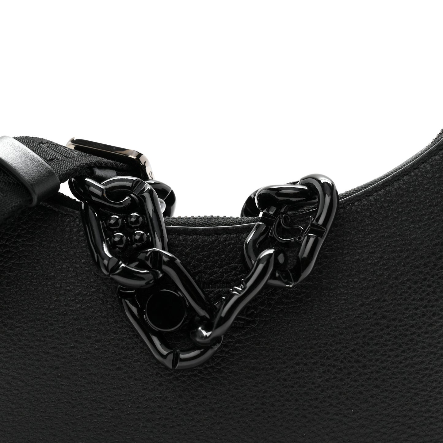 Calfskin Mini Loubila Chain Shoulder Bag Black