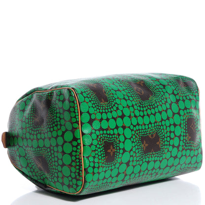 Louis Vuitton Monogram Kusama Town Speedy 30 Green 4 of 7
