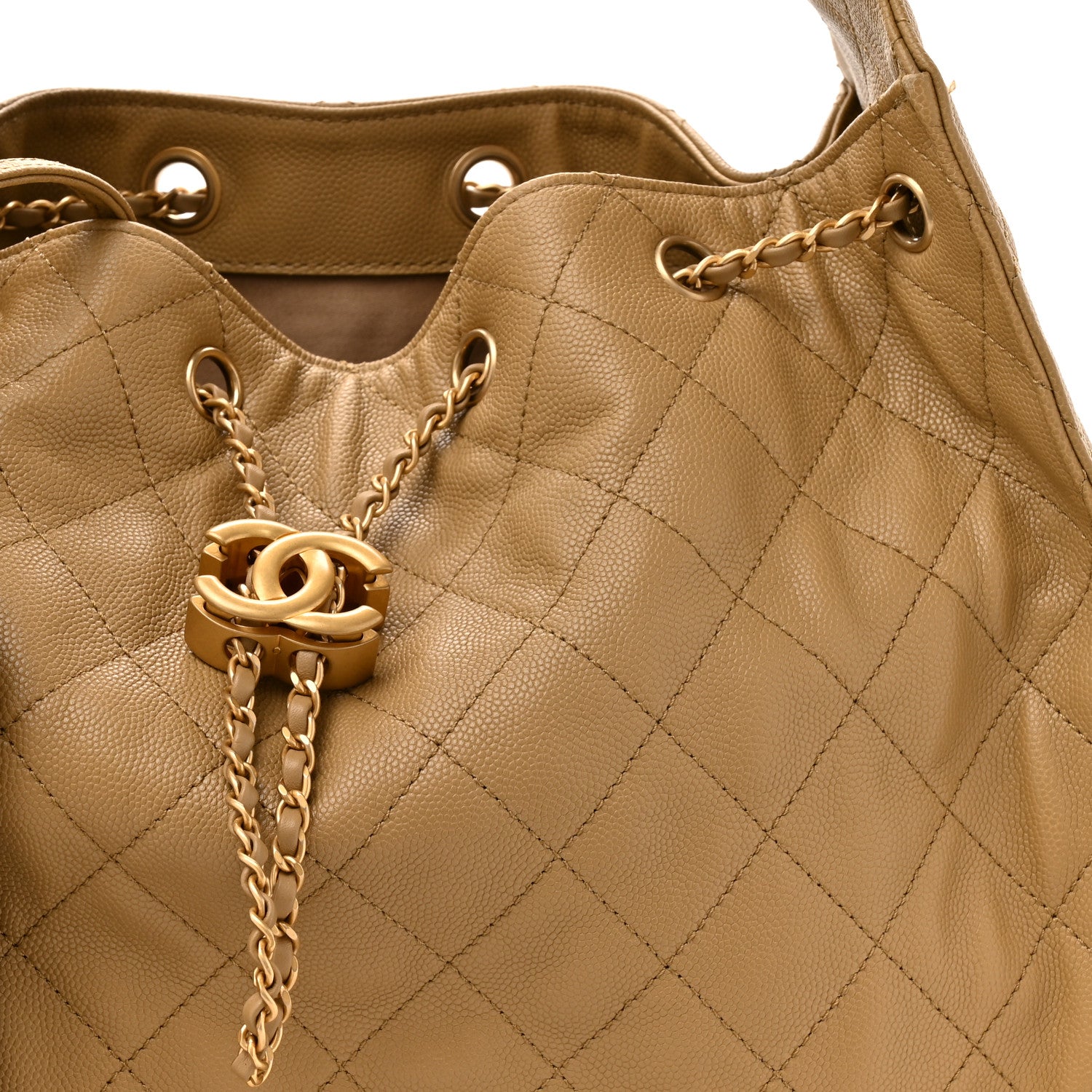 Chanel Caviar Quilted Medium Chanel 25 Handbag Dark Beige 9 of 11