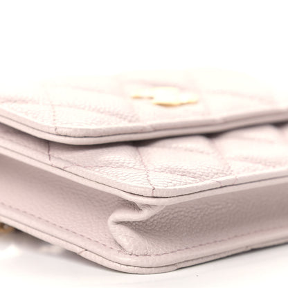 Chanel Caviar Quilted Miss Coco Clutch With Chain Light Purple 9 of 10