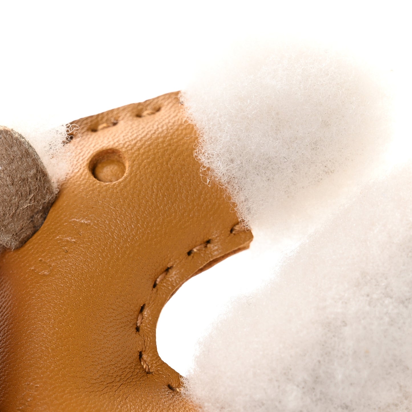 Milo Lambskin Shearling Budy Charm Sesame