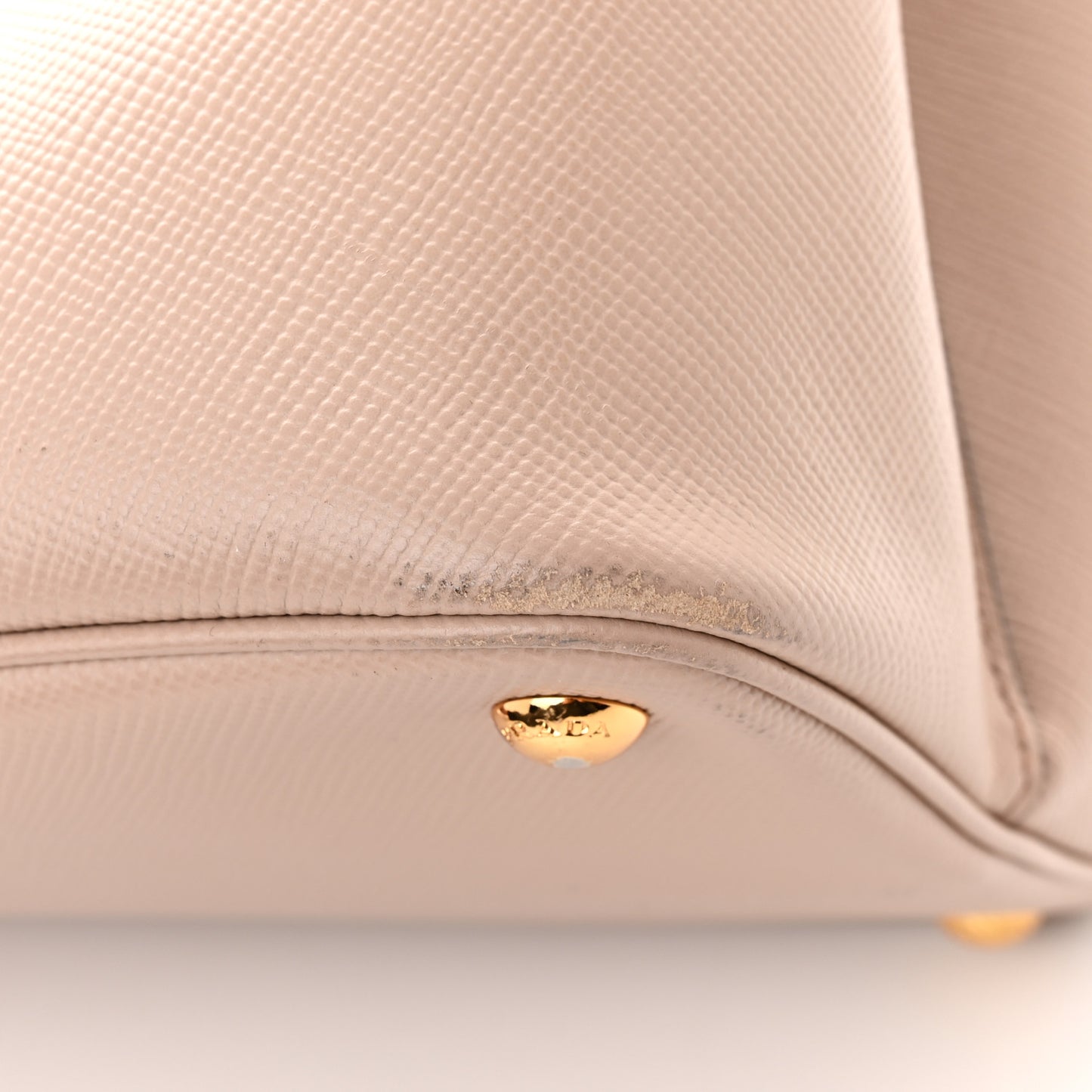 Saffiano Cuir Large Double Bag Cammeo