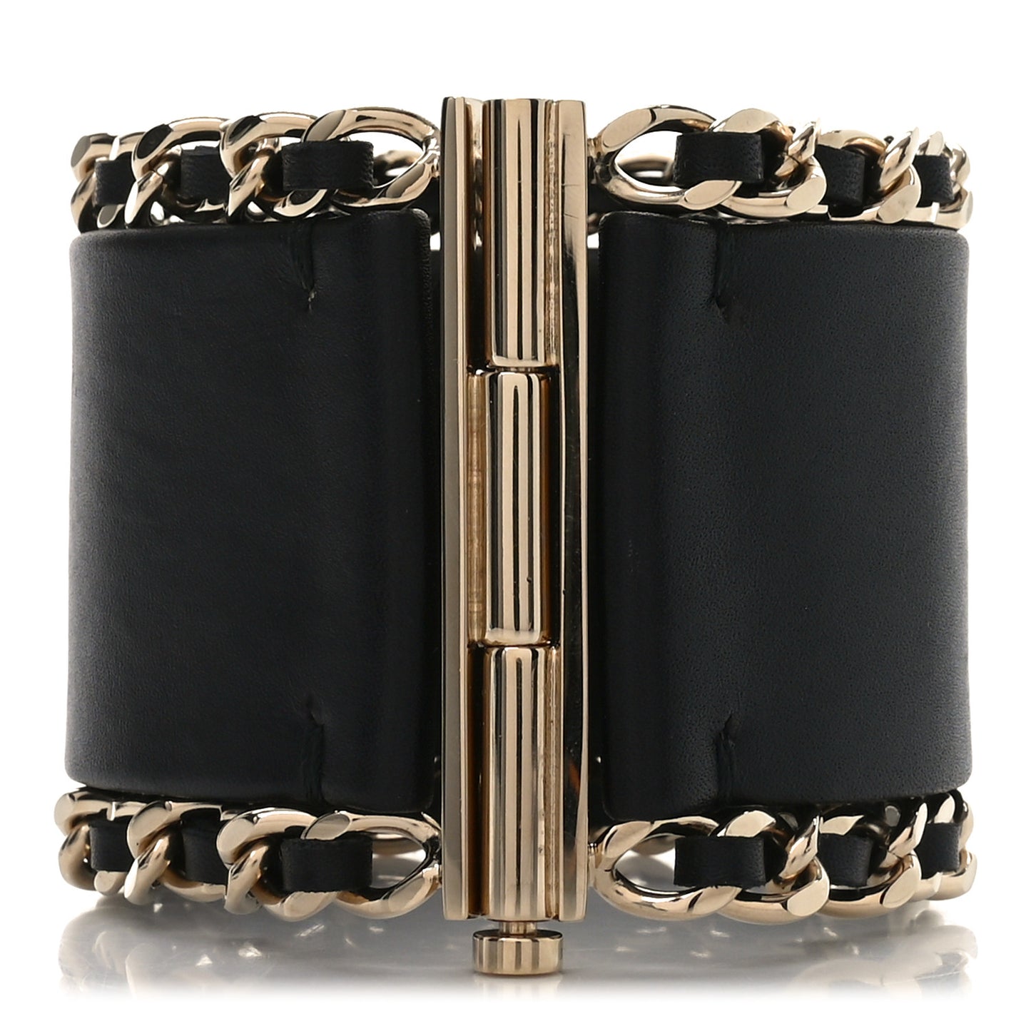 Lambskin Chain CC Cuff M Black Gold