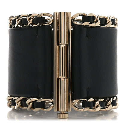 Chanel Lambskin Chain CC Cuff M Black Gold 3 of 6