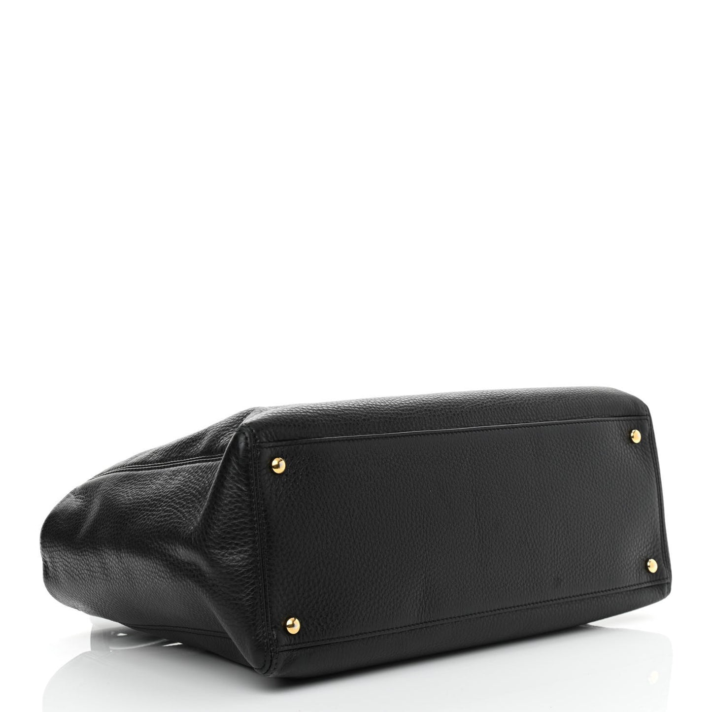 Calfskin Cerf Executive Shopper Tote Black