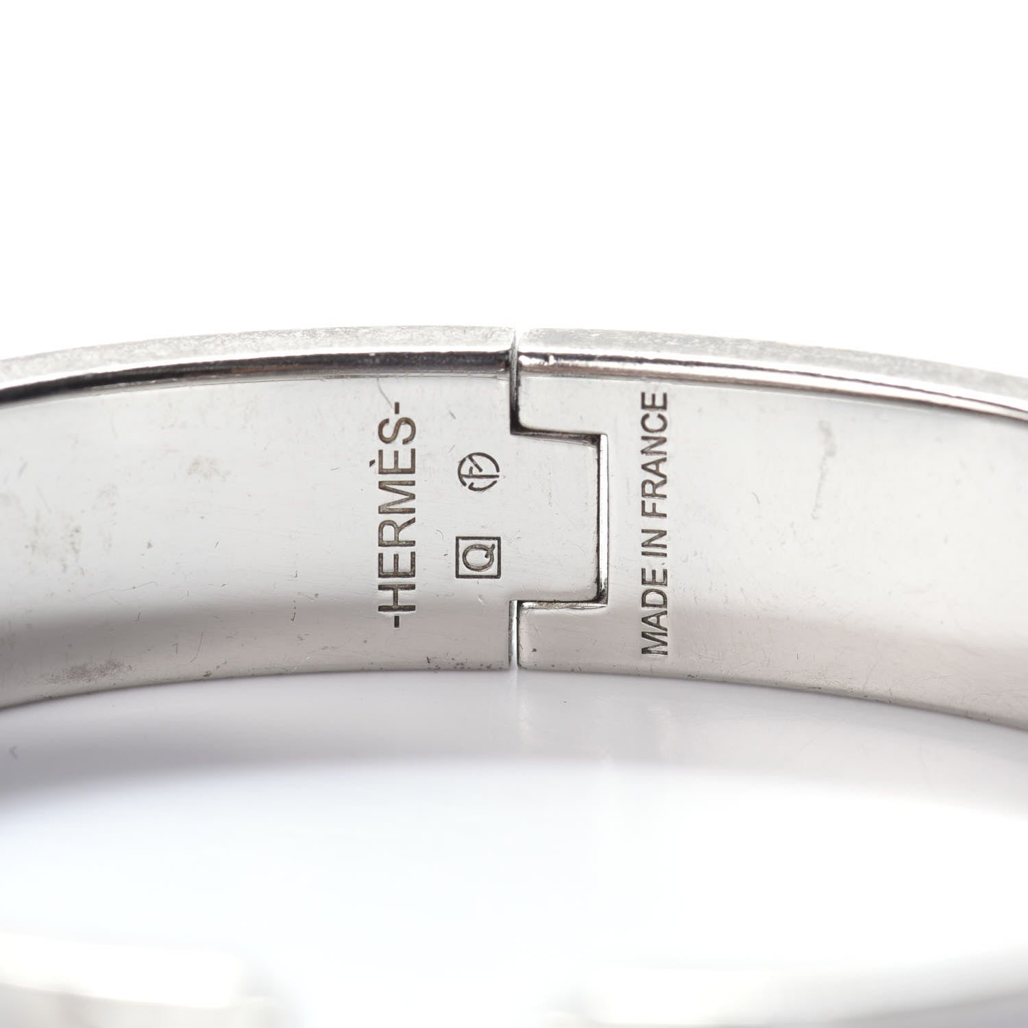 Hermes Enamel Narrow Clic Clac H Bracelet GM White 4 of 4