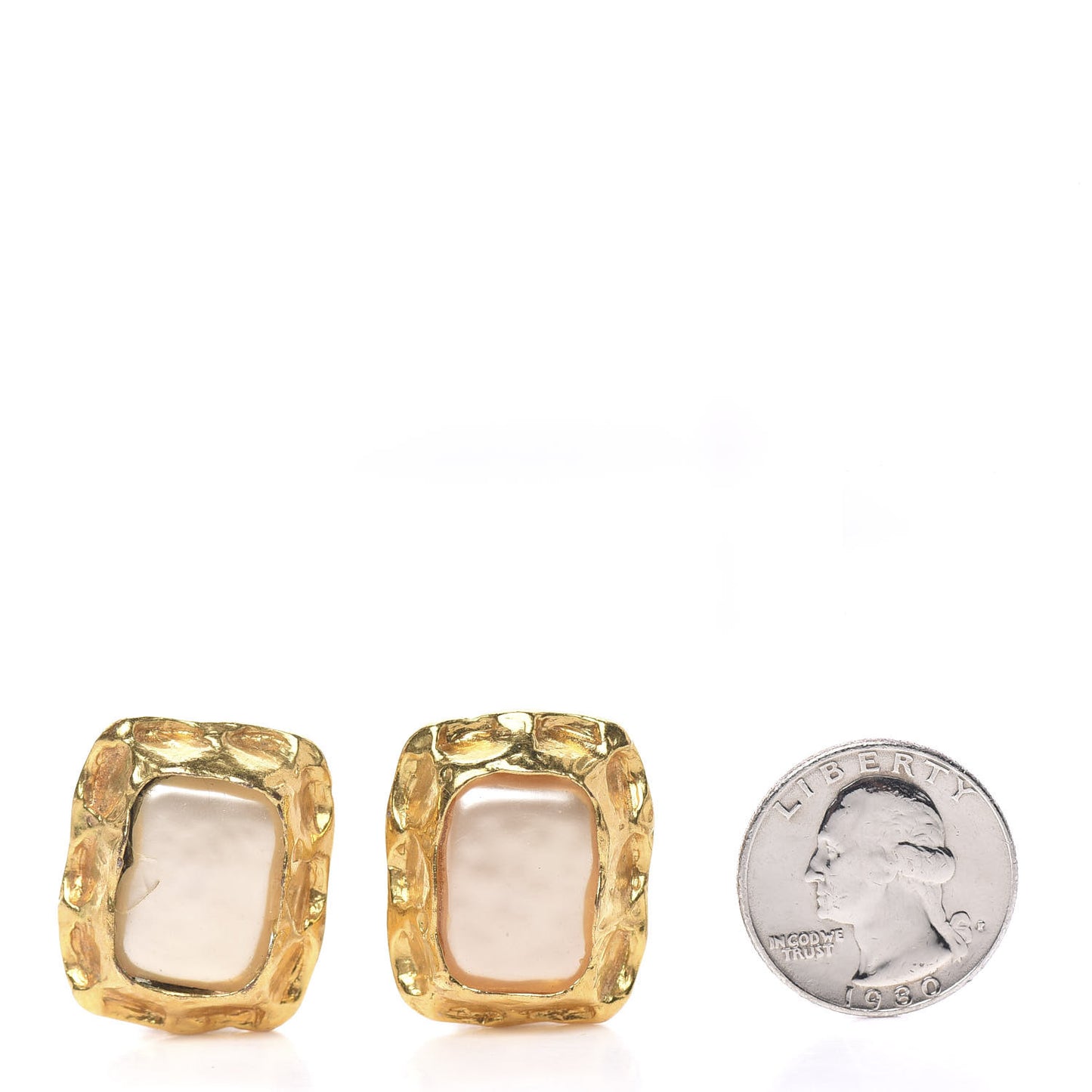 Pearl Clip On Earrings Gold