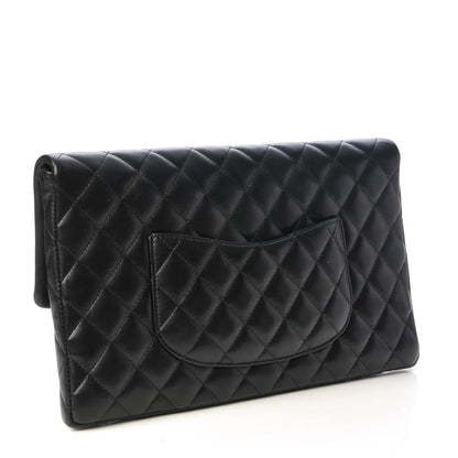 Chanel Lambskin Quilted Flap Clutch Black 3 of 8