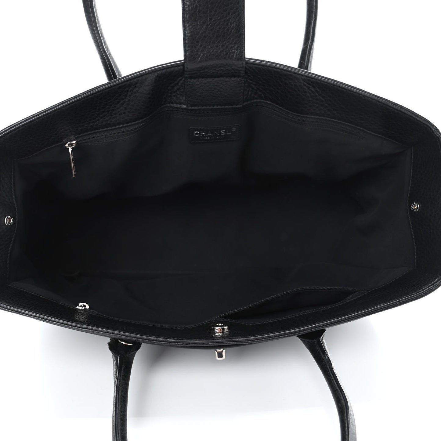Calfskin Cerf Executive Shopper Tote Black