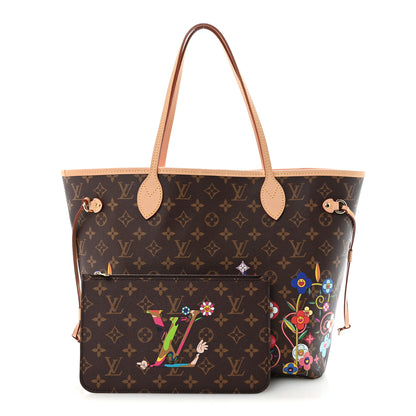 Louis Vuitton LV X TM Monogram Flowers Neverfull MM 3 of 10