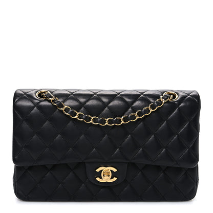 Chanel Lambskin Quilted Medium Double Flap Black 1 of 10