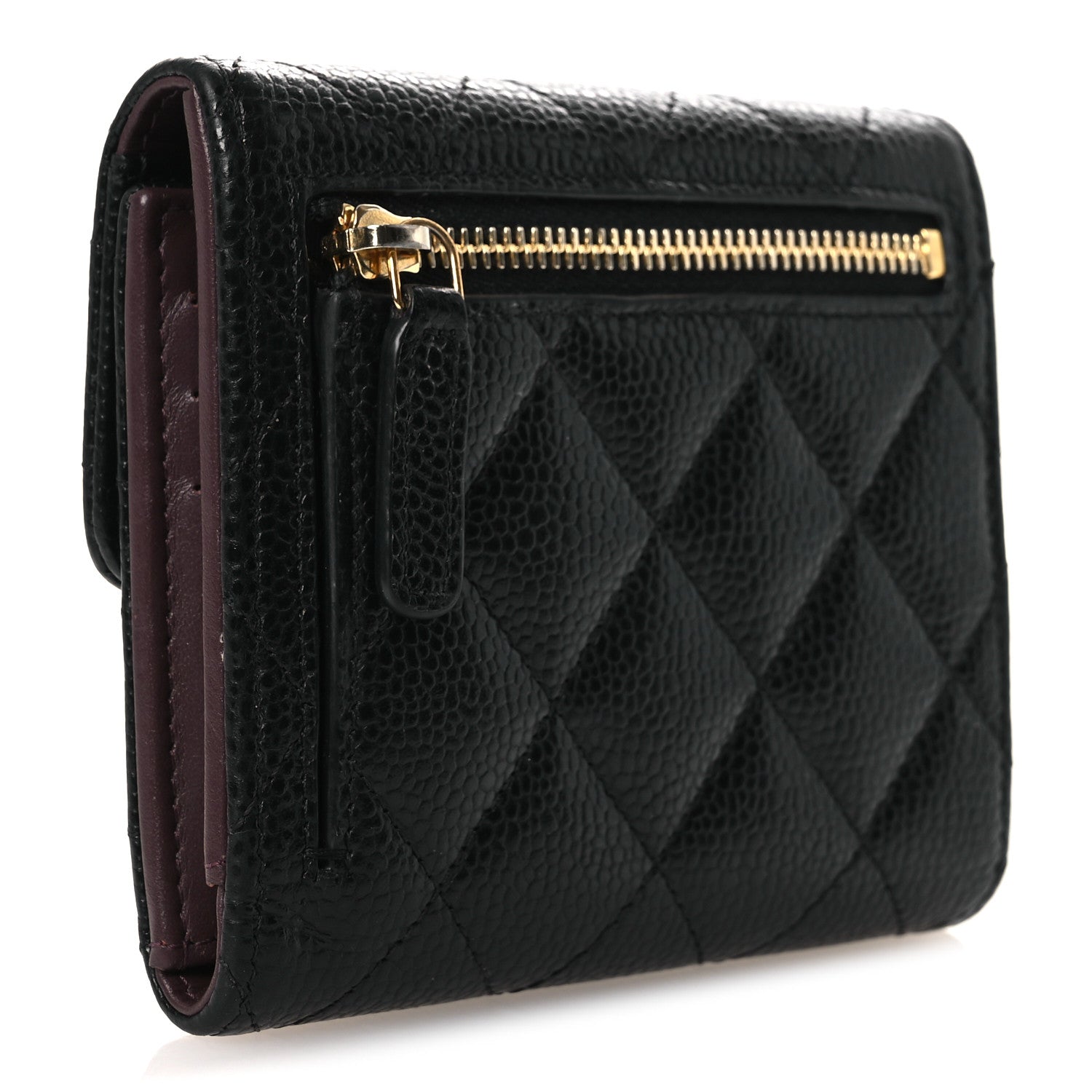 Chanel Caviar Quilted Compact Flap Wallet Black 3 of 10